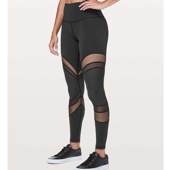 Lululemon Seek The Heat Tight Black Size 6 High Rise Sexy Gym Run Workout - Picture 1 of 10